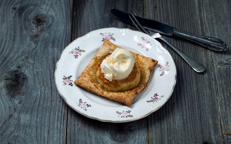 Gebakken appel met boterbabelaartoffee