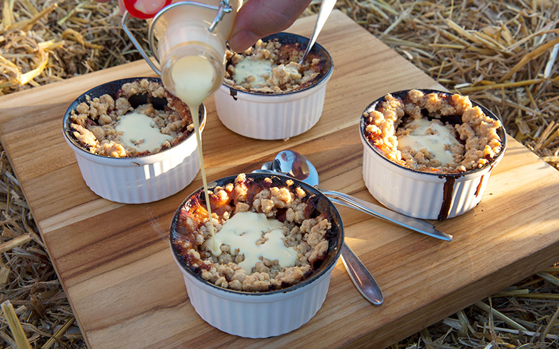 Apple Rhubarb Crumble