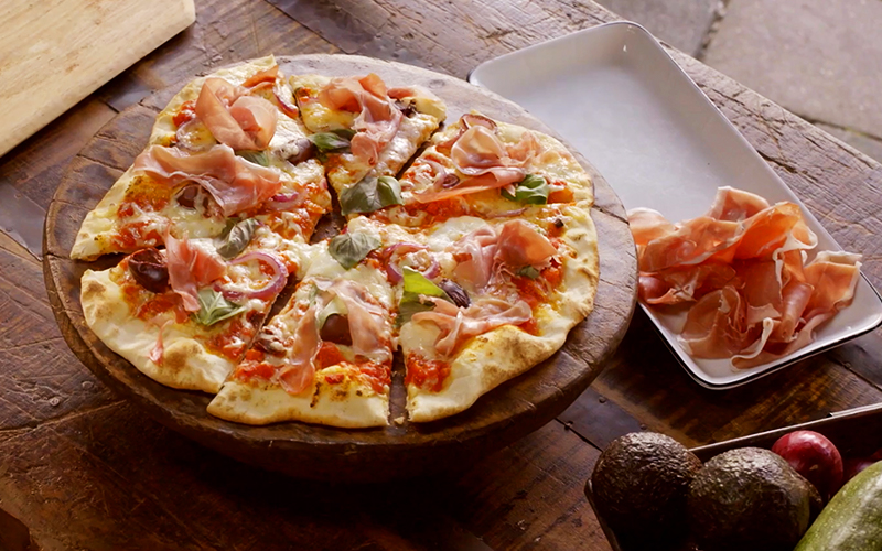 Pizza prosciutto