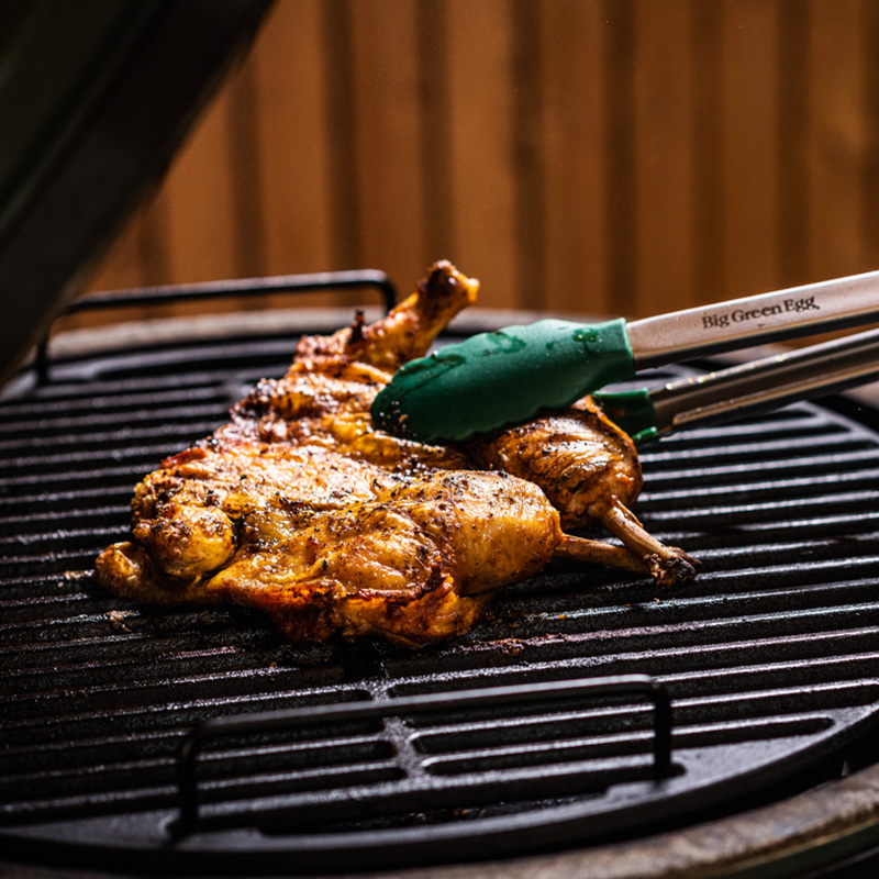Kip van de Big Green Egg 