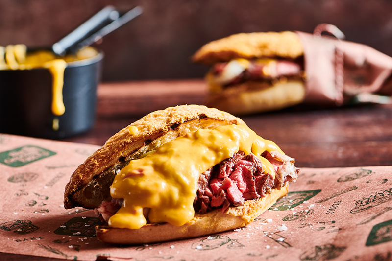 Philly cheesesteak with ribeye from the Big Green Egg