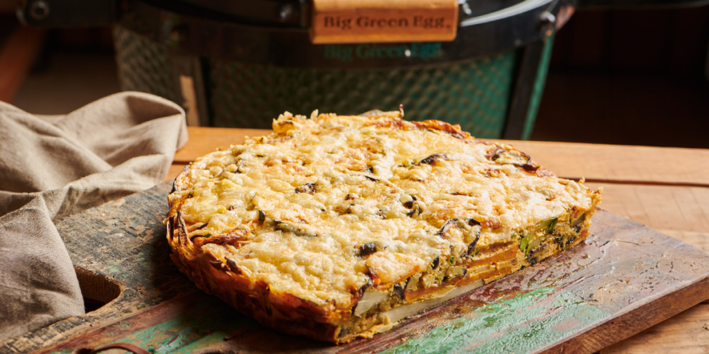 Vegetarisk gratäng med grönsaker från Big Green Egg