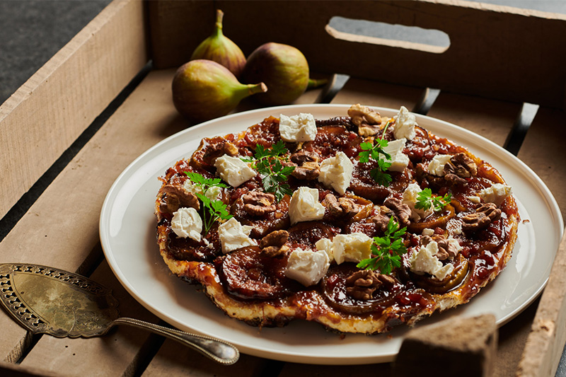 Tarte tatin van vijgen van de Big Green Egg